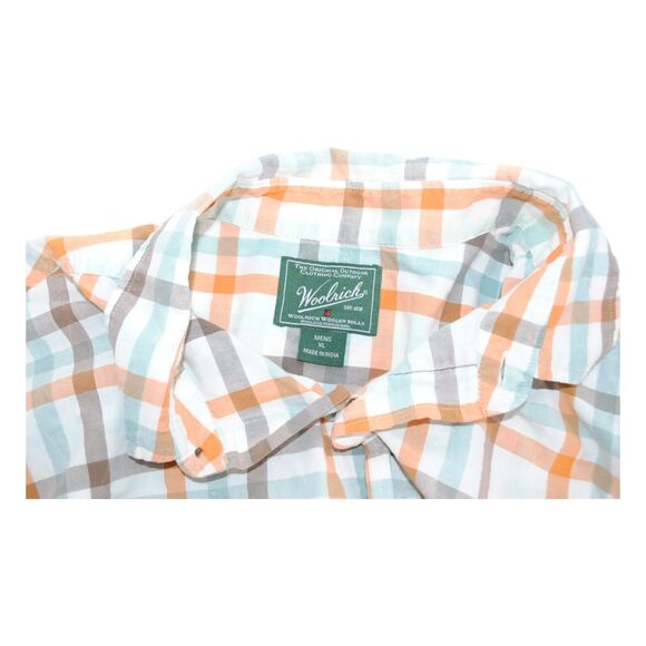 Woolrich Mens Size XL Plaid Short Sleeve Collared Shirt - Picture 3 of 6